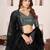 black georgette embroidered lehenga choli with dupatta