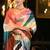 pink digital print satin saree with unstitched blouse