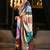 pink digital print satin saree with unstitched blouse