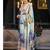 sky blue digital print satin saree with unstitched blouse