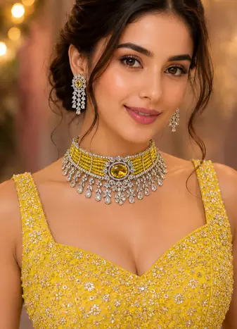 Royale Spark Designer Diamond Choker Set