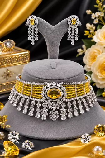 Royale Spark Designer Diamond Choker Set