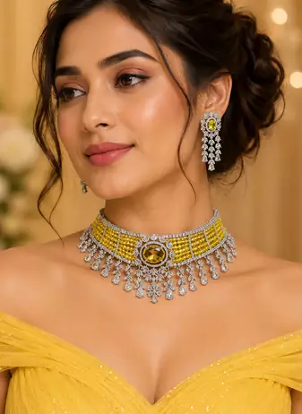 Royale Spark Designer Diamond Choker Set