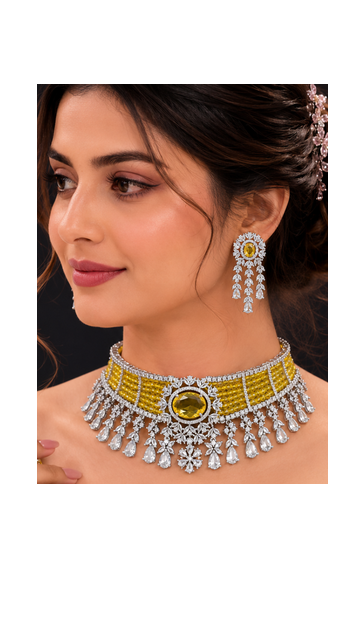Royale Spark Designer Diamond Choker Set 4