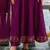 Floral embroidered silk v neck kurta trouser & dupatta set