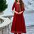 Floral embroidered silk v neck kurta trouser & dupatta set