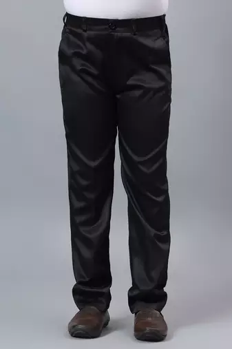 Boys black satin indo western sherwani & trouser set with sequined waistcoat