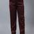 Boys maroon satin indo western sherwani & trouser set with sequined waistcoat