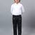 Boys black satin floral beads & sequins embellished 3 piece party suit set with bowtie
