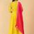 dark-yellow cotton printed kurta sets