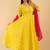 dark-yellow cotton printed kurta sets