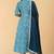 blue cotton printed kurta sets