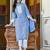 blue rayon printed kurta sets