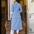 blue rayon printed kurta sets