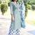 green rayon printed kurta sets