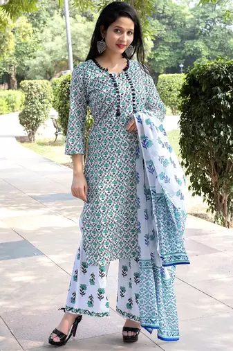 Women's rayon floral printed kurti suit set