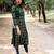 green rayon printed kurtis