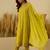 Floral embroidered viscose rayon round neck kurta trouser & dupatta set