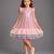 PINK SEQUINS WITH MULTI LAYERED RUFFLED DRESS 