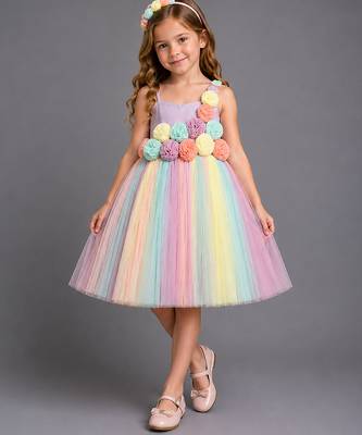 Multicolor embroidered organza dress 1