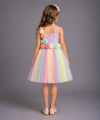 Multicolor embroidered organza dress 2