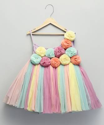 Multicolor embroidered organza dress 3
