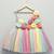 Multicolor embroidered organza dress