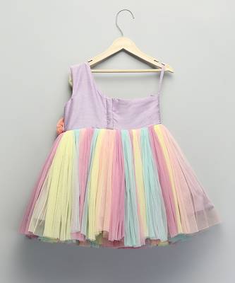 Multicolor embroidered organza dress 5
