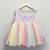 Multicolor embroidered organza dress