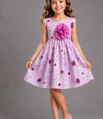 Purple printed organza dress