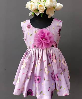 Purple printed organza dress 2