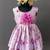 Purple printed organza dress