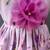 Purple printed organza dress
