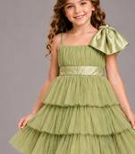 Mint green net dress