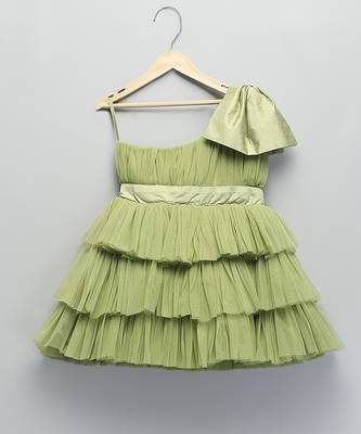 Mint green net dress 2