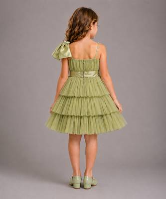 Mint green net dress 3