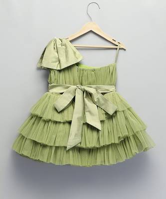 Mint green net dress 4