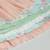 Peach pastel green printed net dress