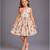 White printed organza dress