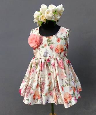 White printed organza dress 2