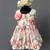 White printed organza dress