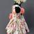 White printed organza dress
