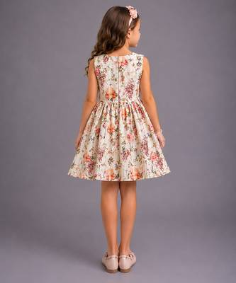 White printed organza dress 4