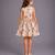 White printed organza dress