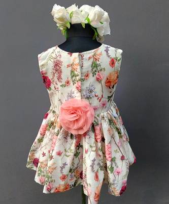 White printed organza dress 5