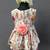 White printed organza dress