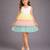 White multicolored woven lycra dress