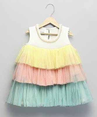 White multicolored woven lycra dress 3