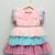 Pink Blue Lycra unicorn eye dress
