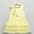 Lemon yellow embroidered net dress